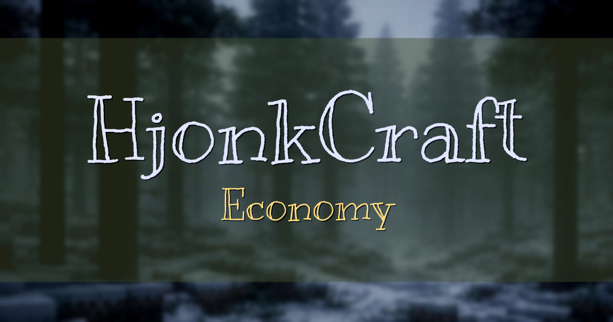 HjonkCraft Economy Minecraft server