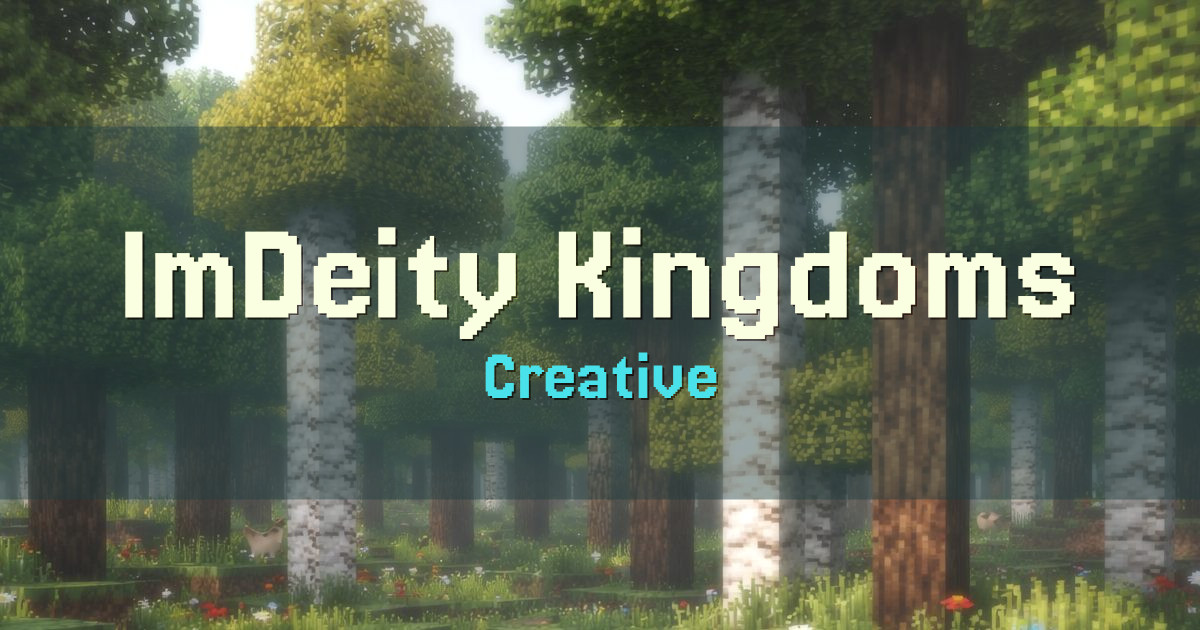 ImDeity Kingdoms Creative Minecraft server