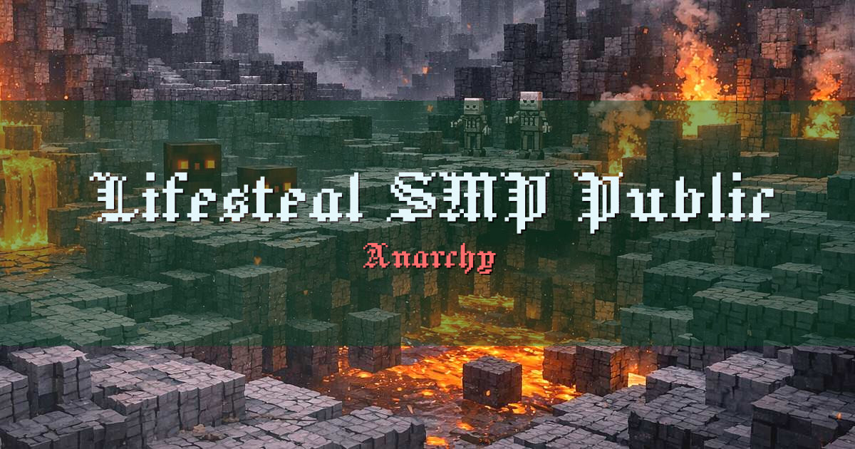 Lifesteal SMP Public Anarchy Minecraft server