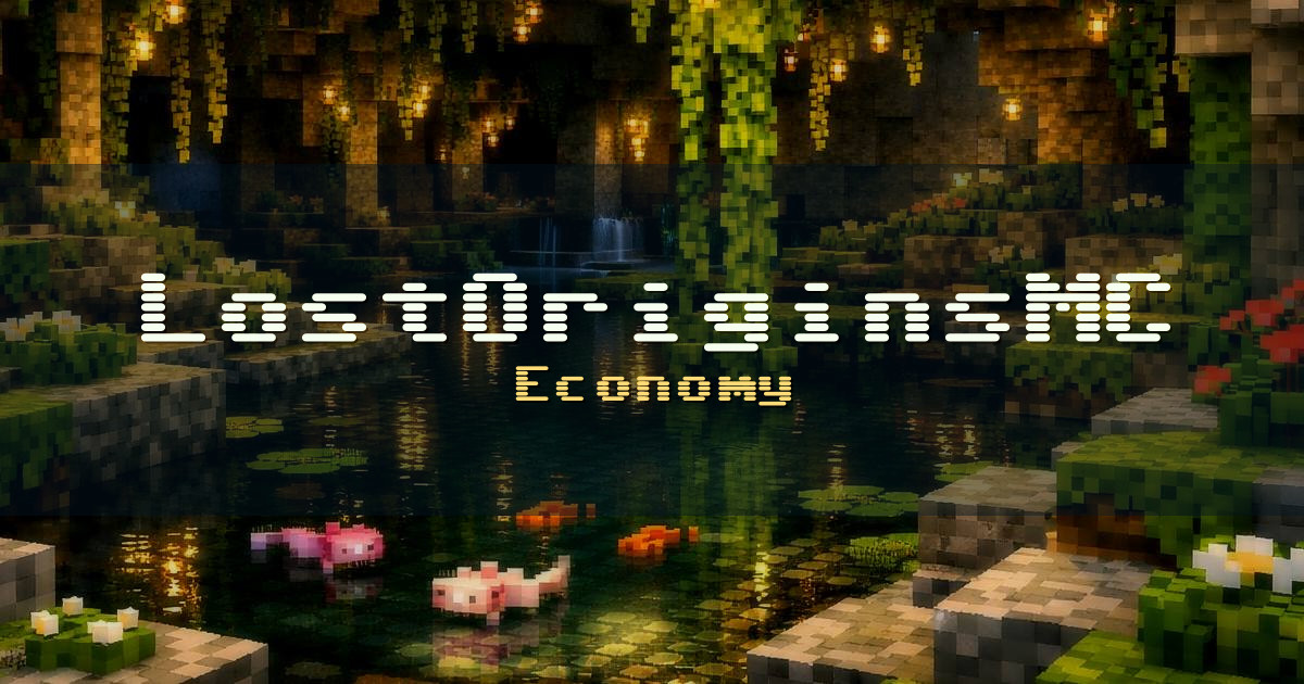 LostOriginsMC Economy Minecraft server