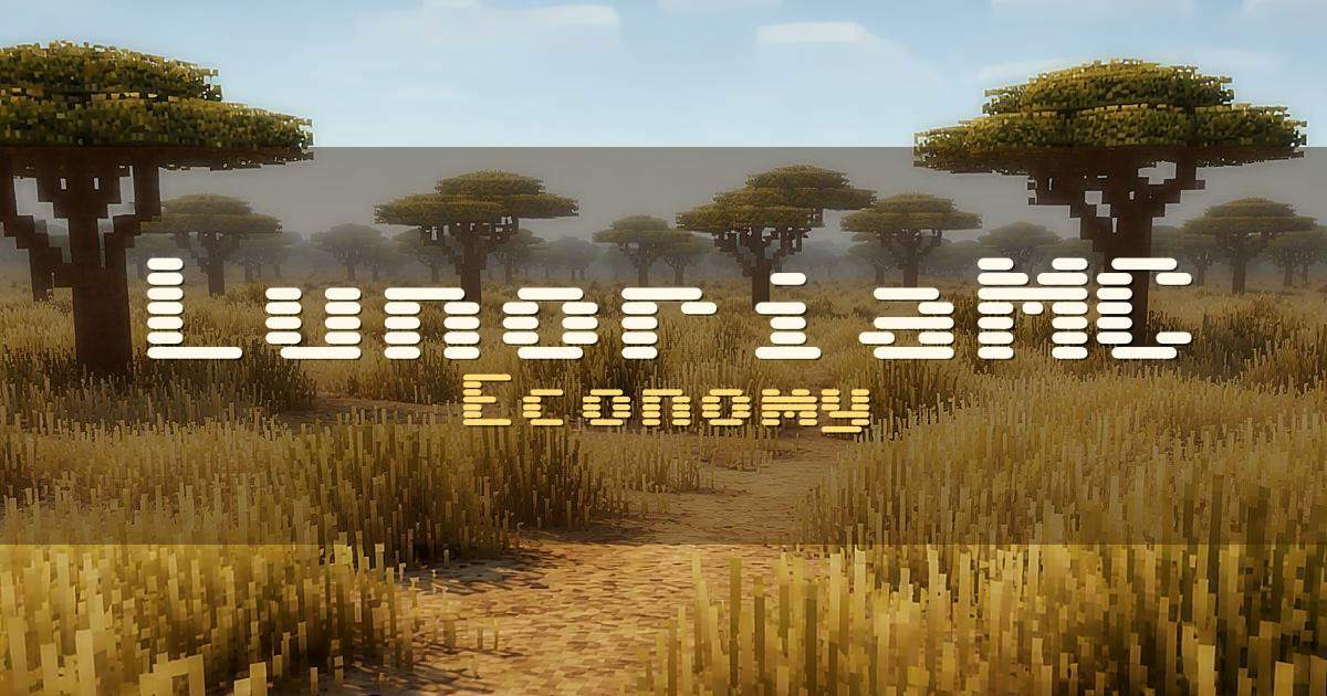 LunoriaMC Economy Minecraft server