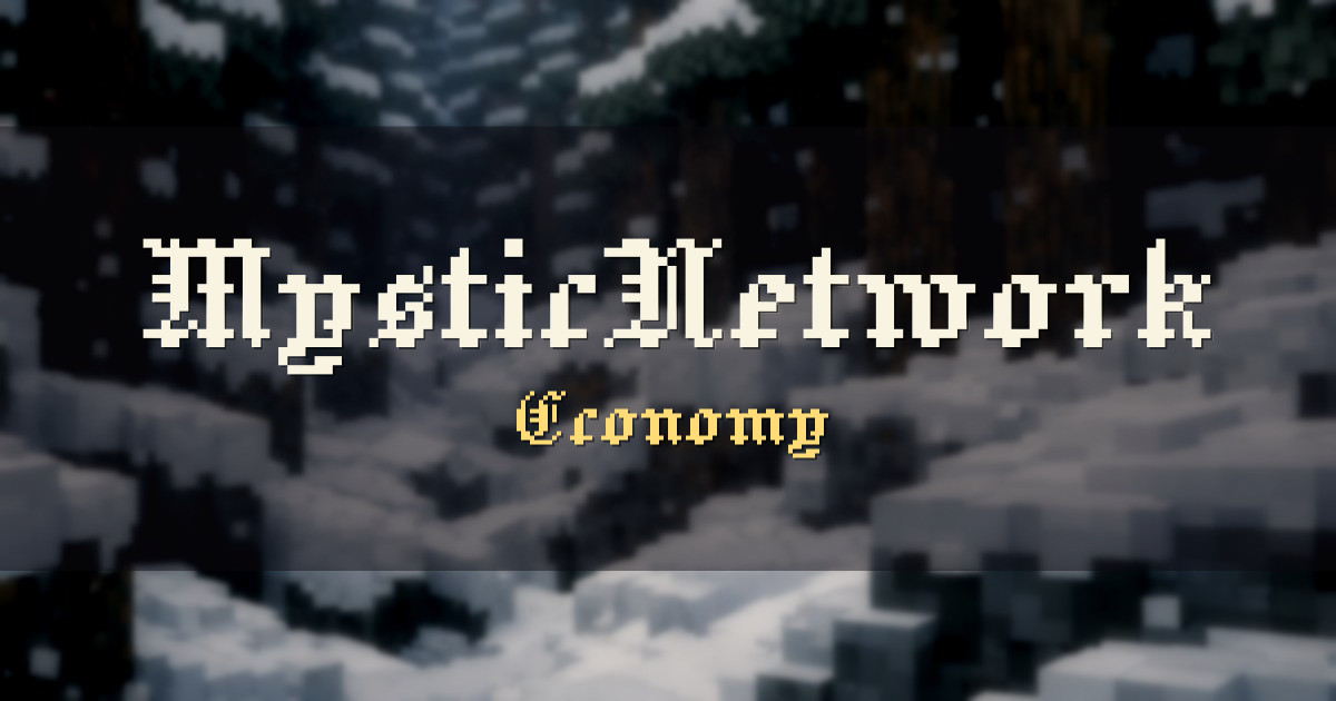MysticNetwork Economy Minecraft server