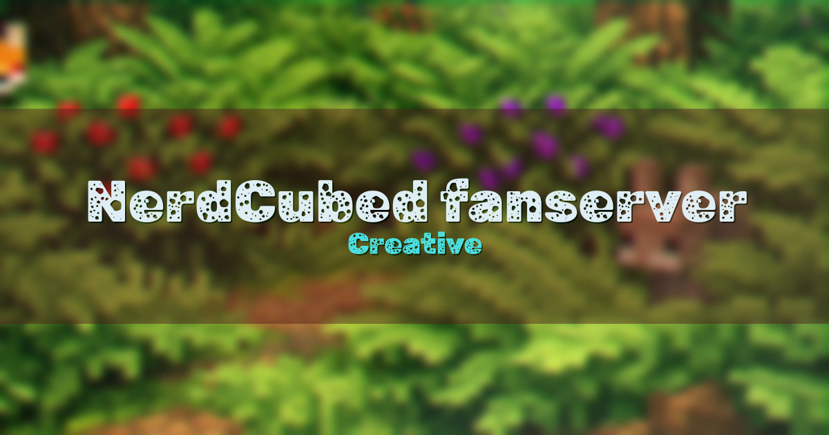 NerdCubed fanserver Creative Minecraft server