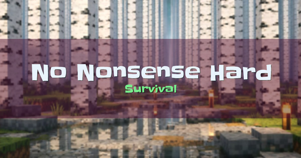 No Nonsense Hard Superflat Survival Minecraft server