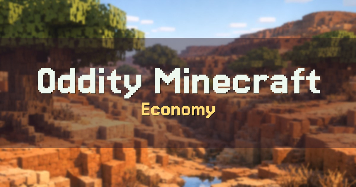 Oddity Minecraft Economy Minecraft server