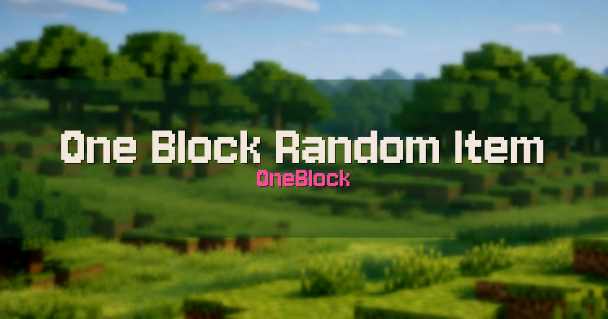 One Block Random Item Server OneBlock Minecraft server