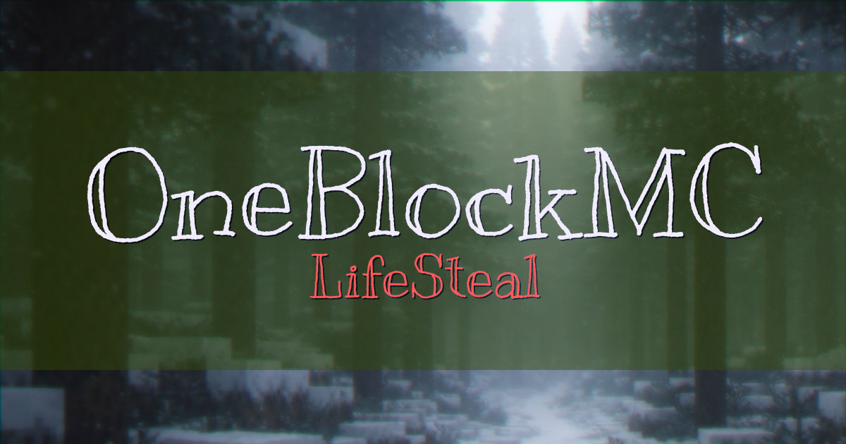 OneBlockMC LifeSteal Minecraft server