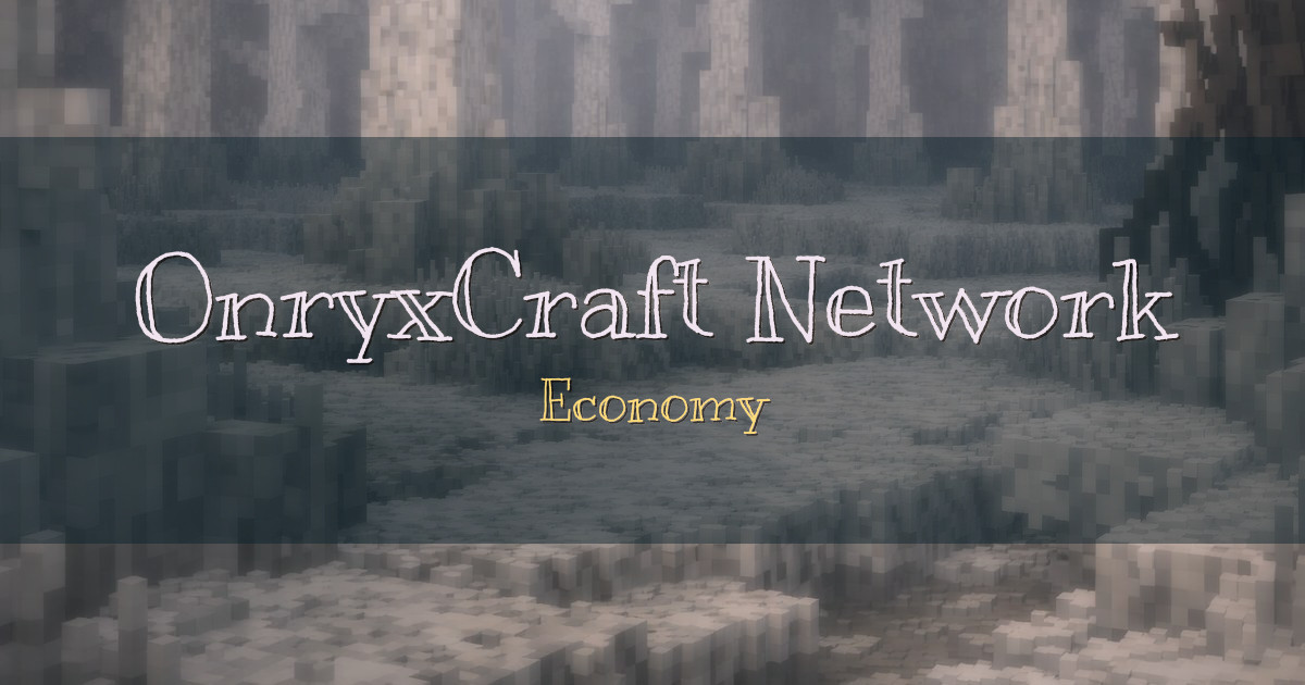 OnryxCraft Network Economy Minecraft server
