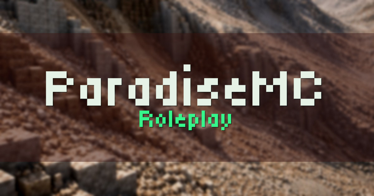 ParadiseMC Roleplay Minecraft server