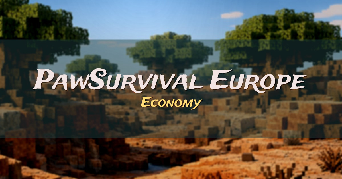 PawSurvival Europe Economy Minecraft server