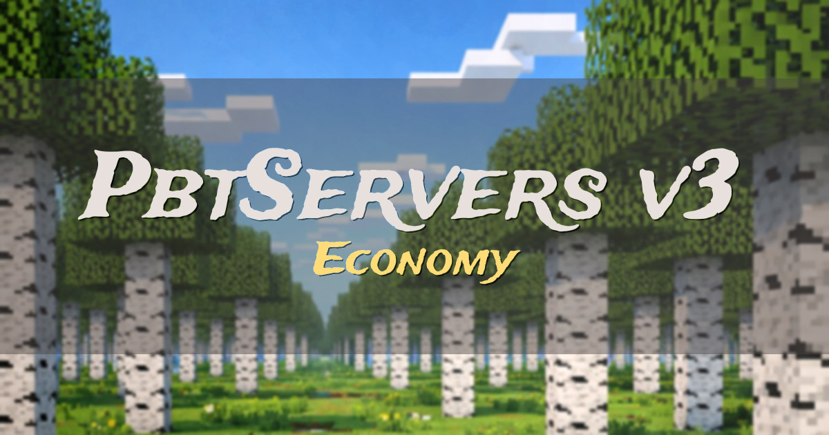 PbtServers v3 Economy Minecraft server