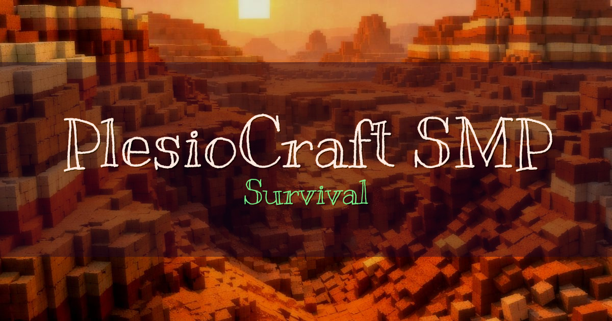 PlesioCraft SMP Vanilla Survival Minecraft server
