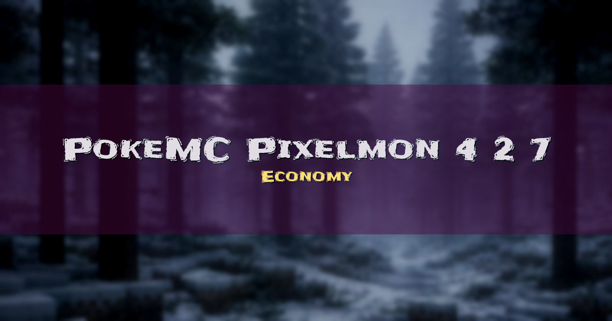 PokeMC Pixelmon 4.2.7 Economy Minecraft server