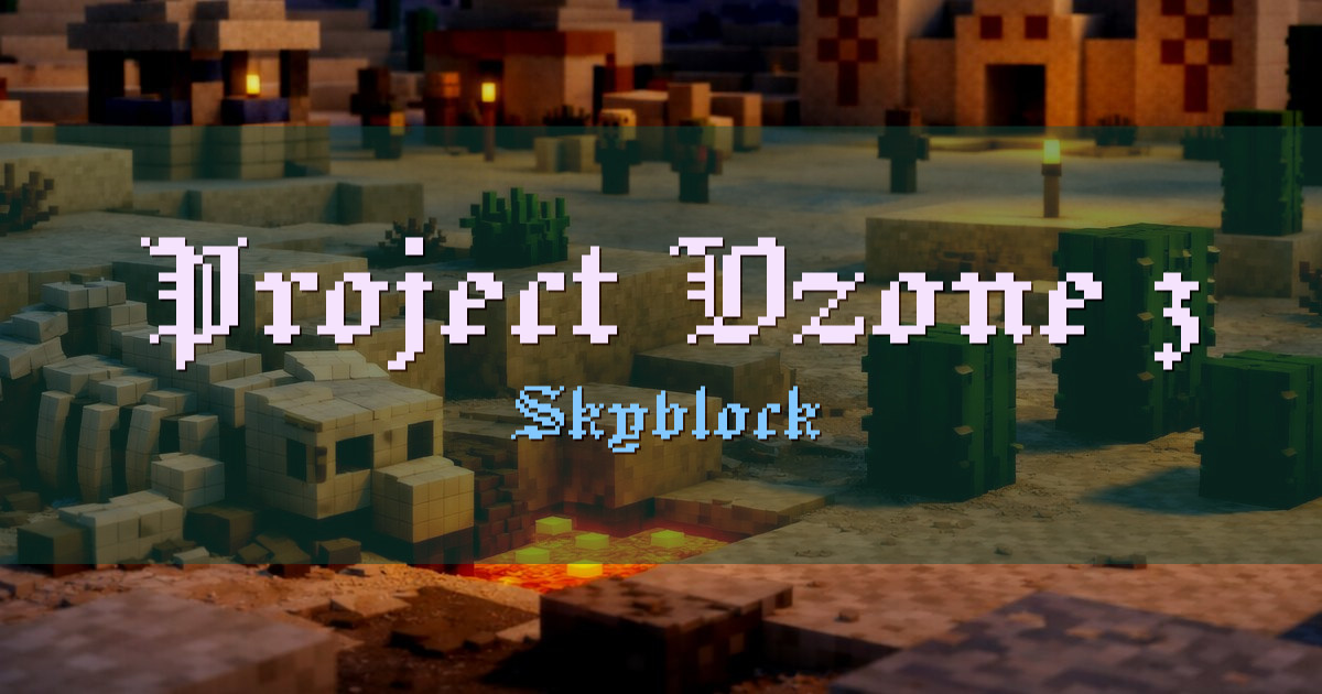 Project Ozone 3 Skyblock Minecraft server