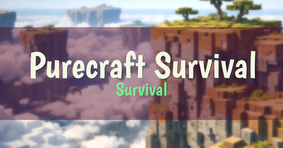 Purecraft Survival Vanilla Minecraft server