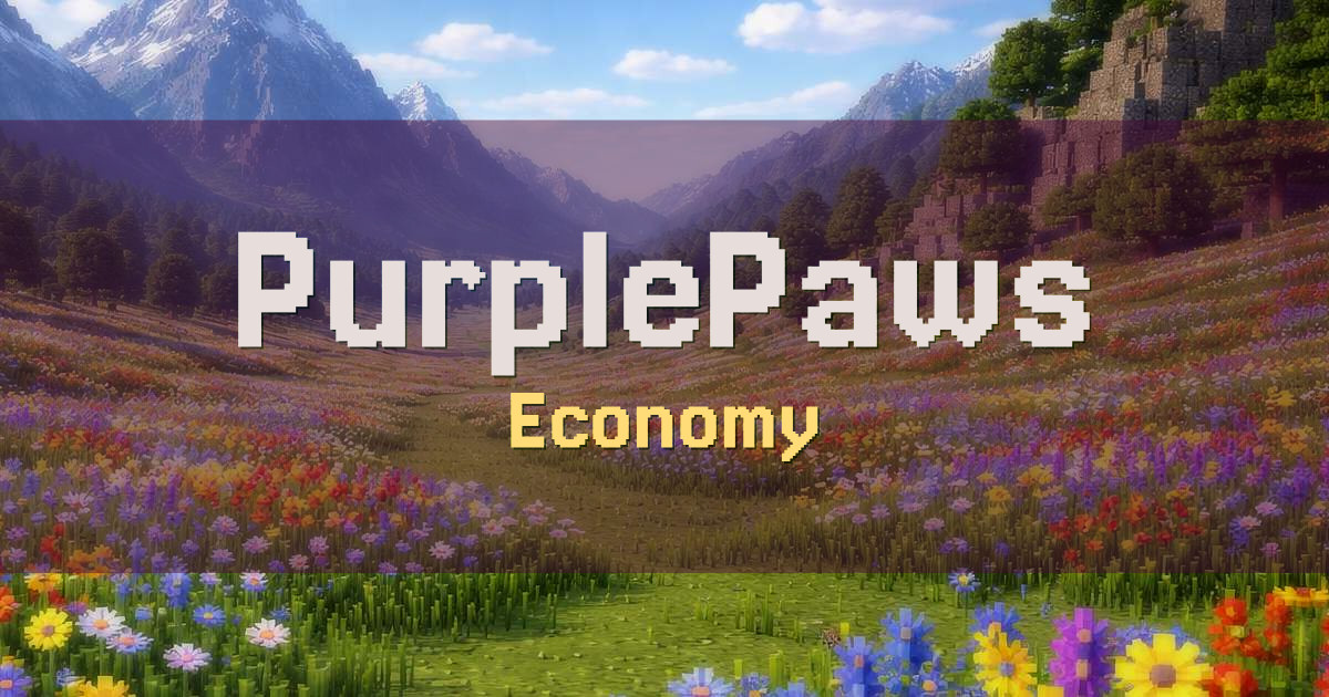 PurplePaws Economy Minecraft server