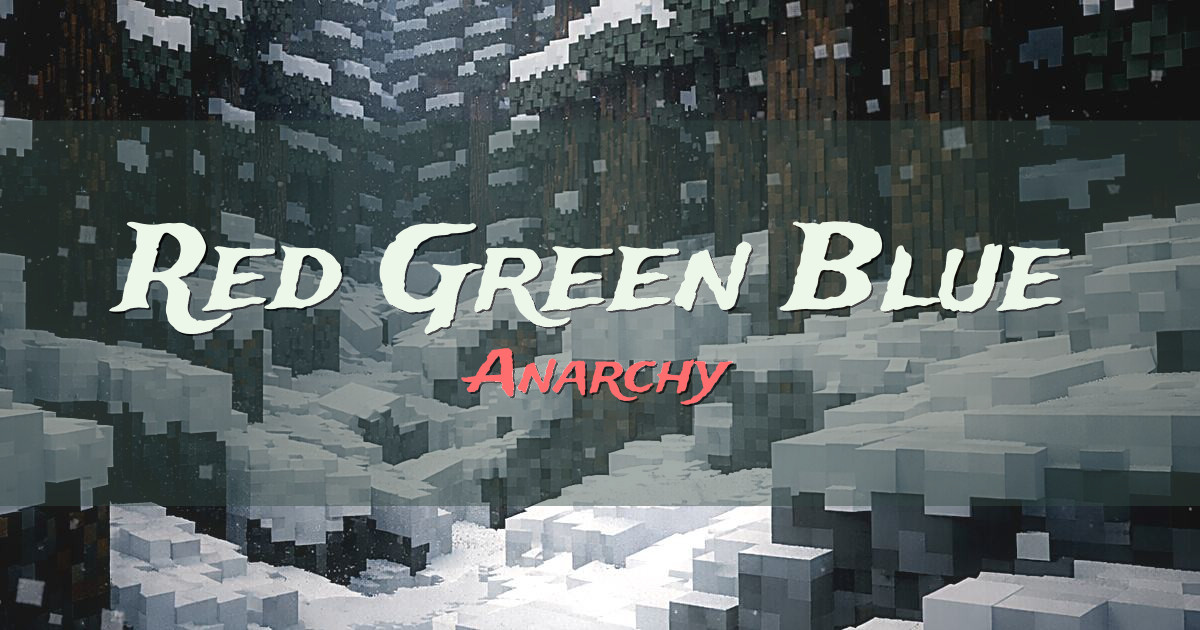 Red Green Blue Anarchy Minecraft server