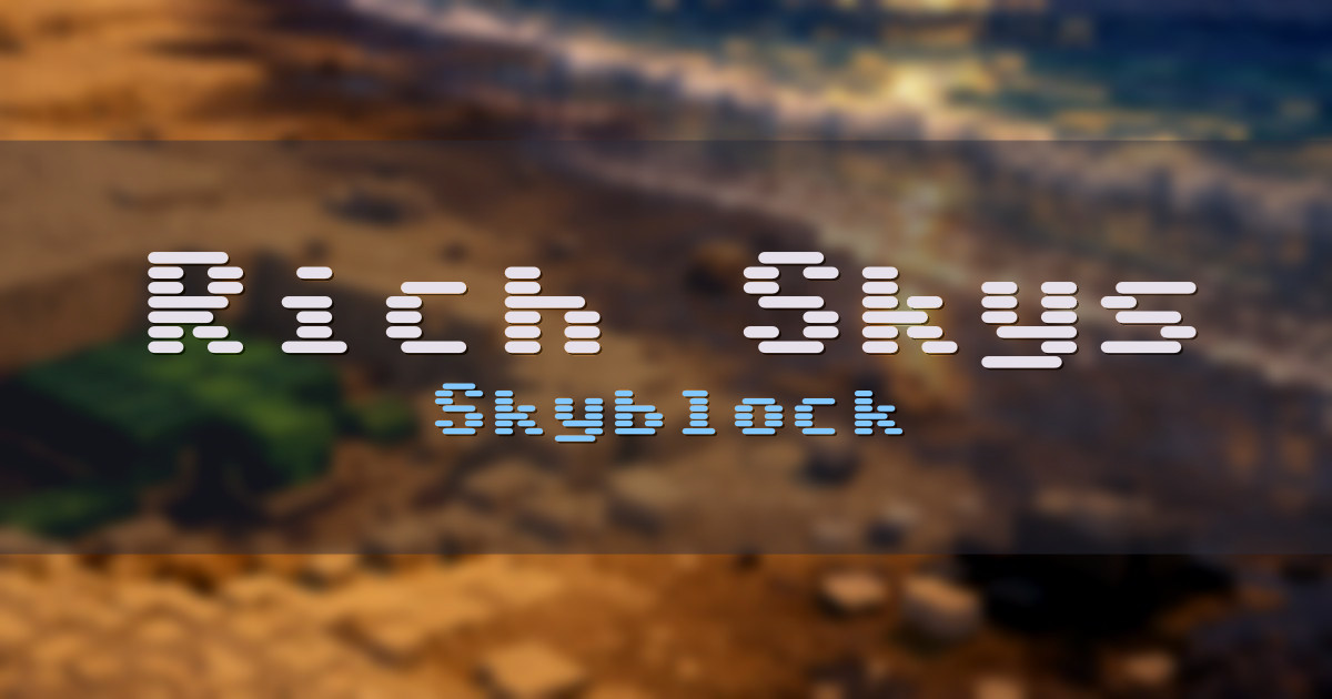 Rich Skys Skyblock Minecraft server
