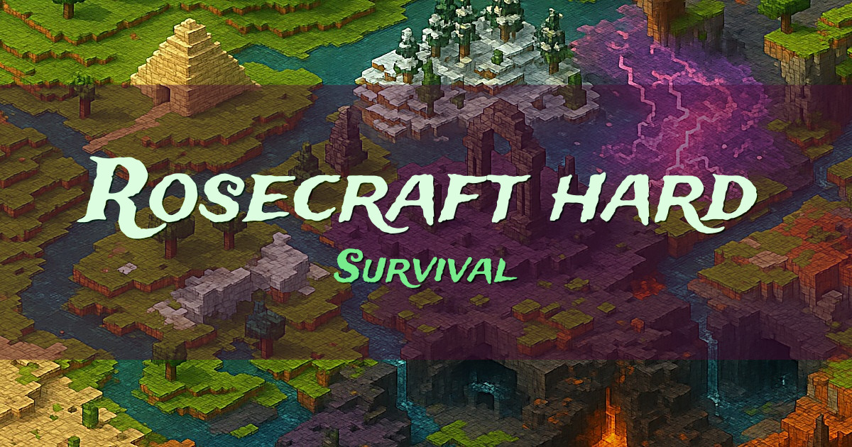 Rosecraft hard survival Minecraft server