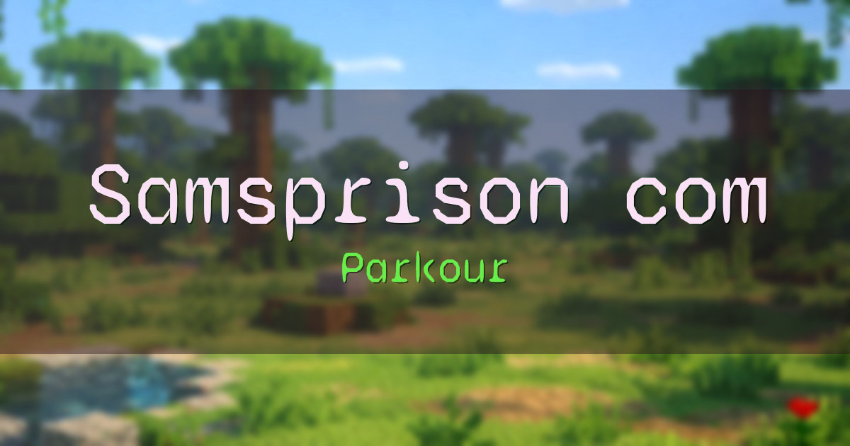 Samsprison.com Parkour Minecraft server