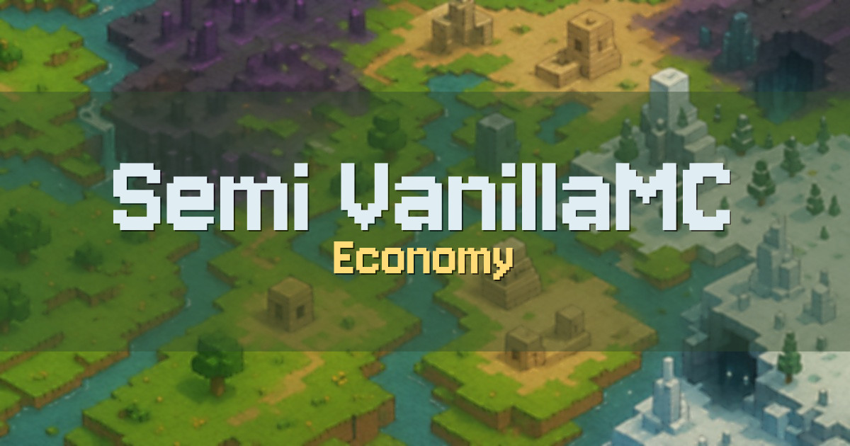 Semi VanillaMC Economy Minecraft server