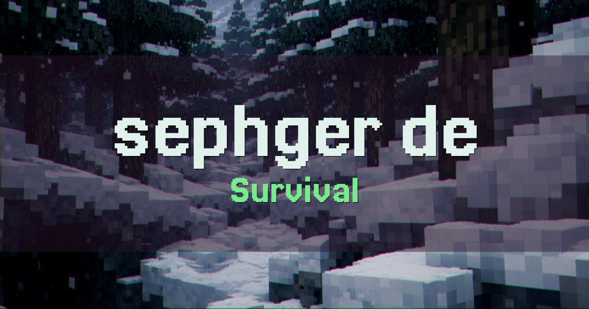 sephger.de Survival Minecraft server