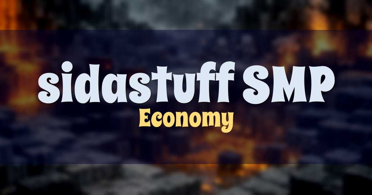 sidastuff SMP Economy Minecraft server