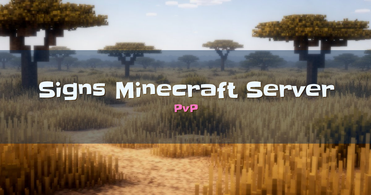 Signs Minecraft Server PvP Minecraft server