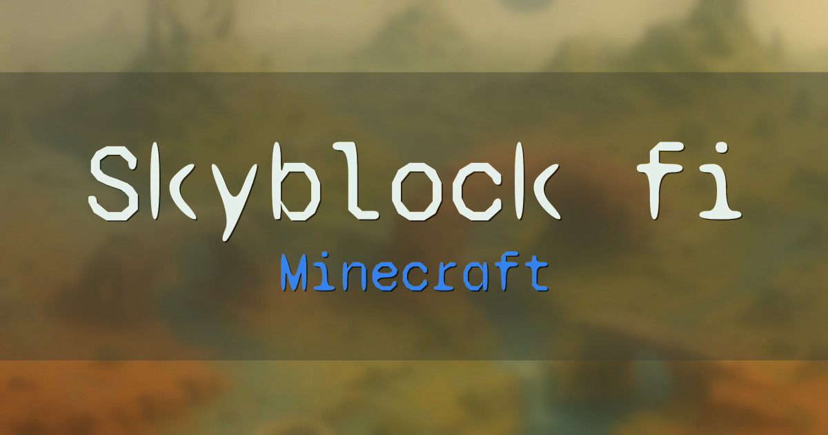 Skyblock.fi Minecraft server