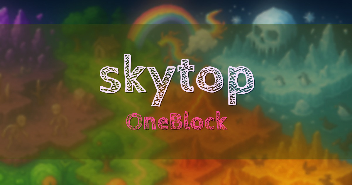 skytop OneBlock Minecraft server
