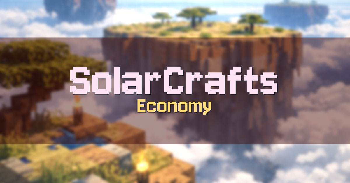 SolarCrafts Economy Minecraft server