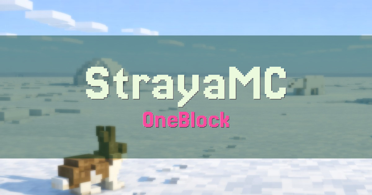 StrayaMC OneBlock Minecraft server