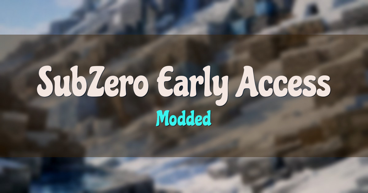 SubZero Early Access Modded Minecraft server