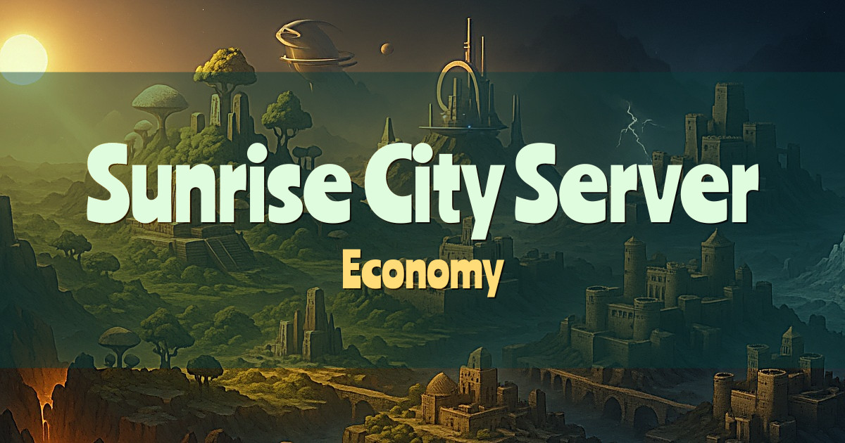 Sunrise City Server Economy Minecraft server