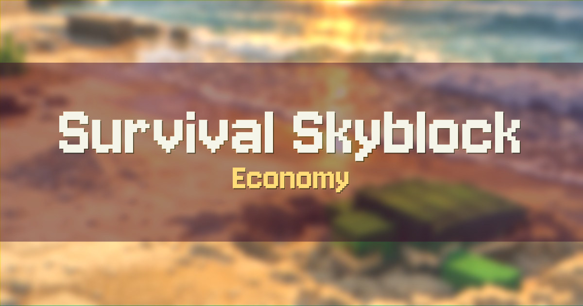 Survival Skyblock Economy Minecraft server