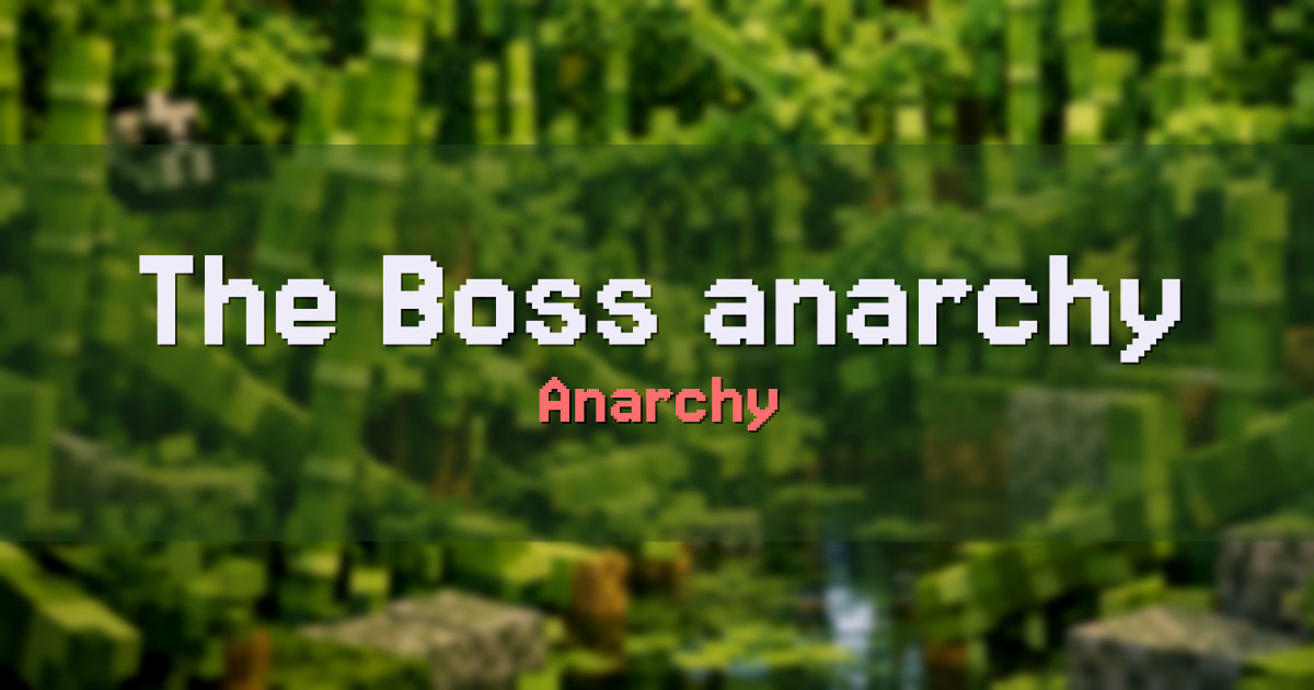 The Boss anarchy PvP Minecraft server
