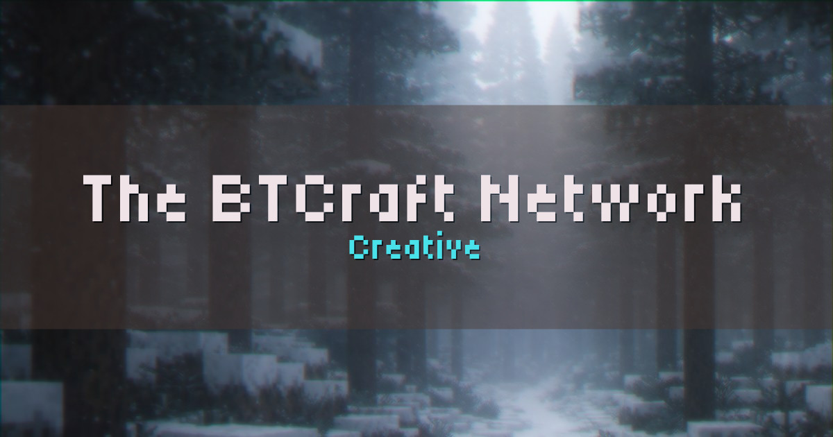 The BTCraft Network Creative Minecraft server