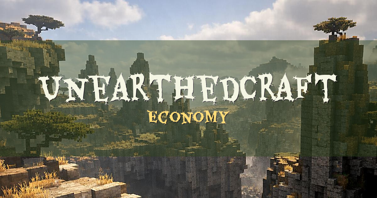 UnearthedCraft Economy Minecraft server