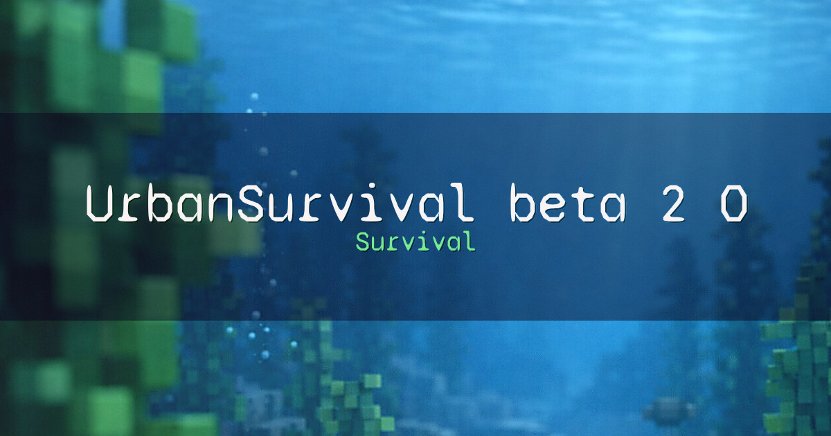UrbanSurvival beta 2.0 Minecraft server