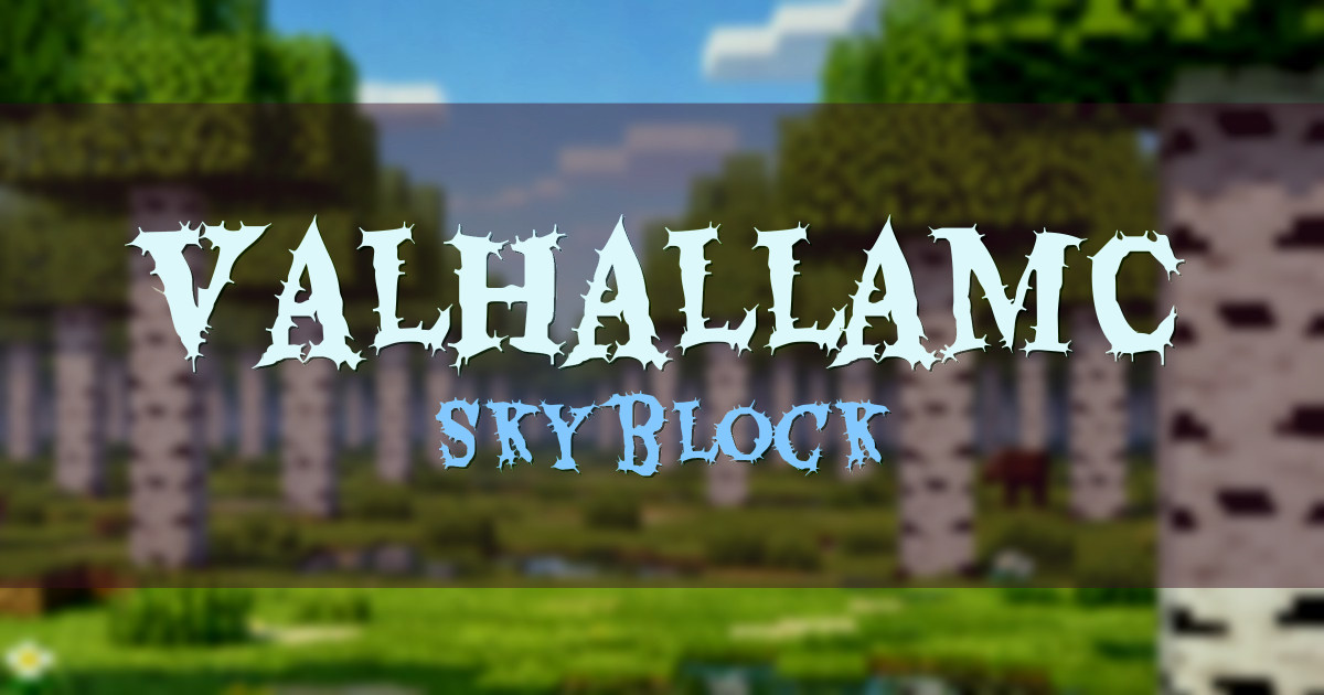 ValhallaMC Skyblock Minecraft server