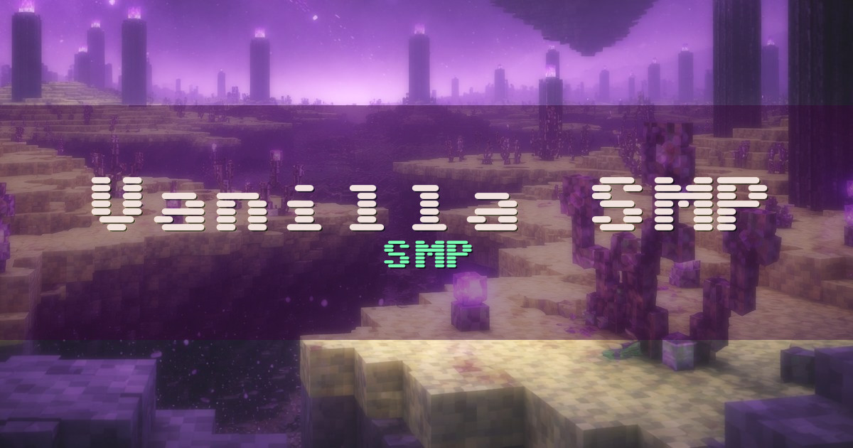 Vanilla SMP Survival Minecraft server