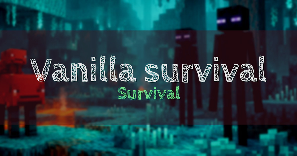 Vanilla survival Minecraft server