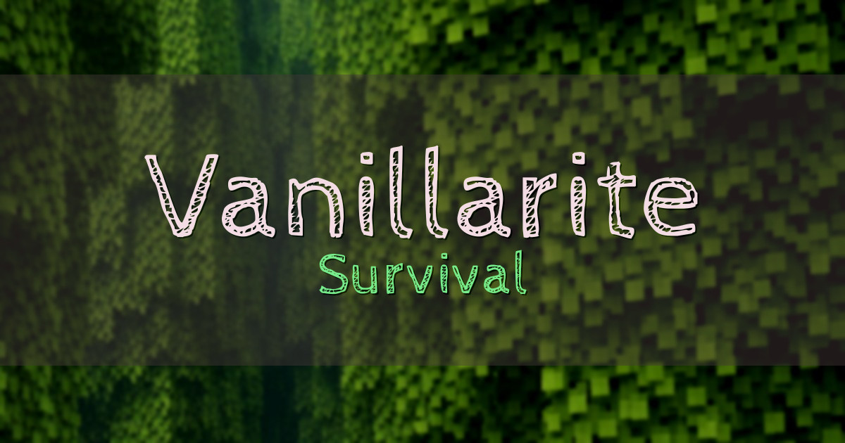 Vanillarite Survival Minecraft server
