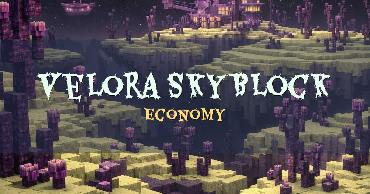 Velora SkyBlock Economy Minecraft server