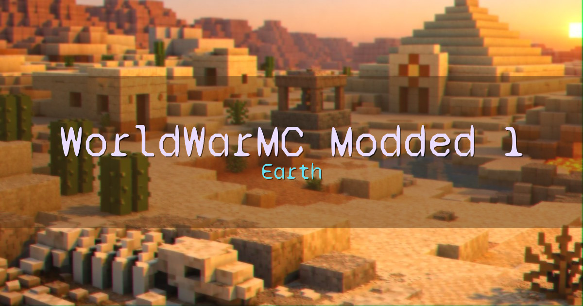 WorldWarMC Modded 1 200 Earth Towny PvP Minecraft server