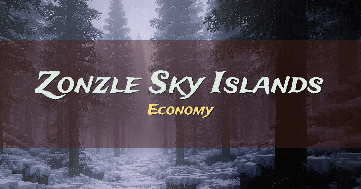 Zonzle Sky Islands Economy Minecraft server